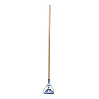 Quick Change Metal Head Mop Handle for No. 20 and Up Heads, 62", Natural (605)