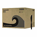 Heavyweight Polypropylene Cutlery, Knife, Plastic, Black, 1,000/Carton (KNIFEHWPPBLA)