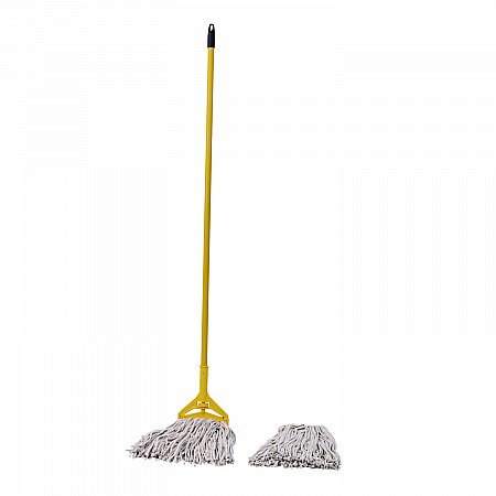 Cotton Cut End Mop Kit, #24 Natural Cotton Head, 60