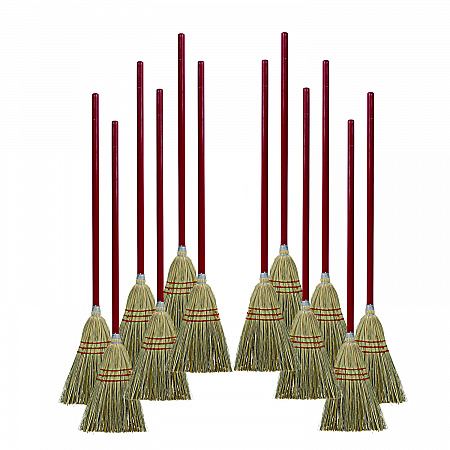 Corn/Fiber Brooms, Corn/Synthetic Fiber Bristles, 36