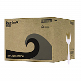 Heavyweight Polypropylene Cutlery, Fork, Plastic, White, 1,000/Carton (FORKHWPPWH)