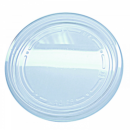 Recycleware Round Deli Container Lids, Flat Plug Fit, Clear, Plastic, 500/Carton (LRD)