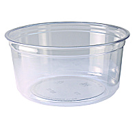 Recycleware Round Deli Container, 12 oz, 4.6" Diameter x 2.3" h, Clear, Plastic, 500/Carton (RD12)