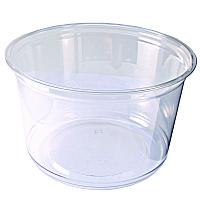 Recycleware Round Deli Container, 16 oz, 4.6" Diameter x 3" h, Clear, Plastic, 500/Carton (RD16)
