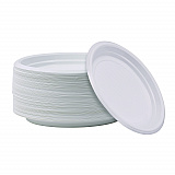 Hi-Impact Plastic Dinnerware, Plate, 9" dia, White, 500/Carton (PLTHIPS9WH)