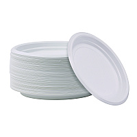 Hi-Impact Plastic Dinnerware, Plate, 9" dia, White, 500/Carton (PLTHIPS9WH)