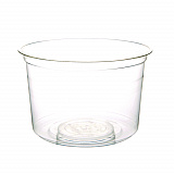 Renewable and Compostable Round Deli Containers, 16 oz, 4.63" Diameter x 3.06" h, Clear, Plastic, 50/Pack, 10 Packs/Carton (EPRDP16)