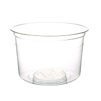 Renewable and Compostable Round Deli Containers, 16 oz, 4.63" Diameter x 3.06" h, Clear, Plastic, 50/Pack, 10 Packs/Carton (EPRDP16)