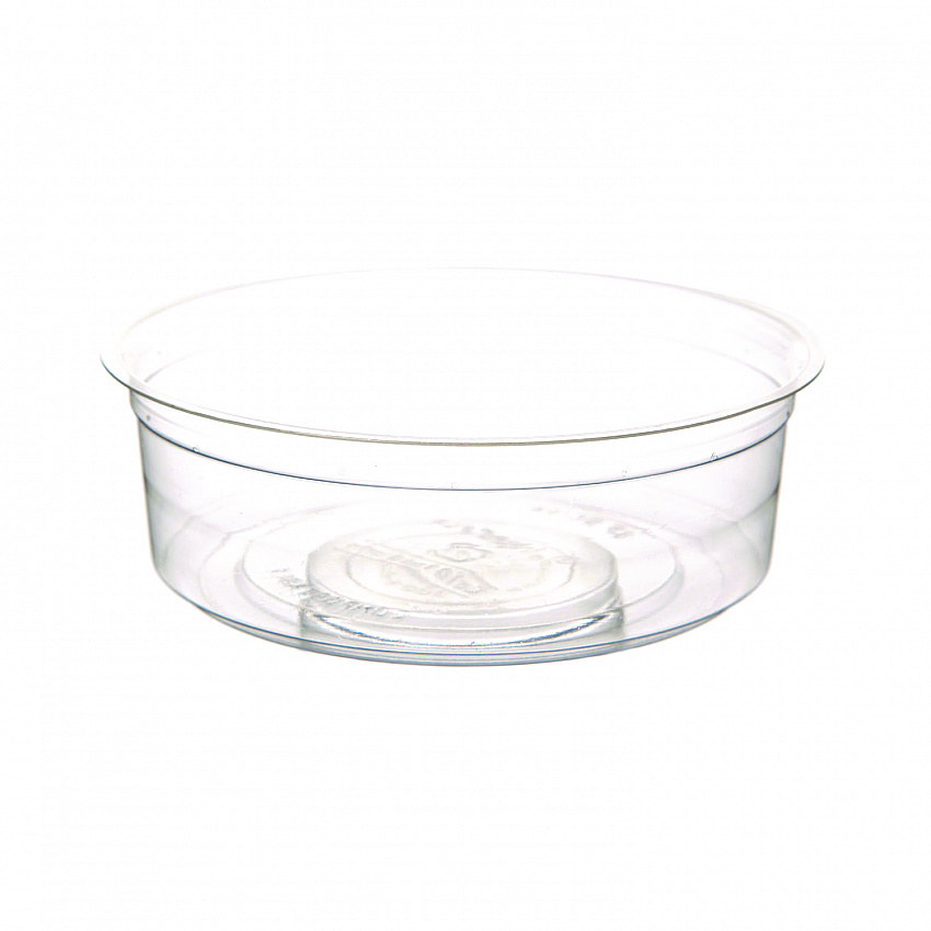 Renewable and Compostable Round Deli Containers, 8 oz, Clear, Plastic, 50/Pack, 10 Packs/Carton (EPRDP8)