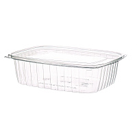 Renewable and Compostable Rectangular Deli Containers, 48 oz, 8 x 6 x 2, Clear, Plastic, 50/Pack, 4 Packs/Carton (EPRC48)