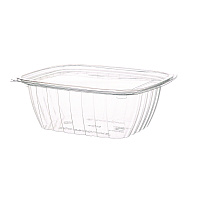 Renewable and Compostable Rectangular Deli Containers, 32 oz, 7.5 x 6.5 x 3, Clear, Plastic, 50/Pack, 4 Packs/Carton (EPRC32)