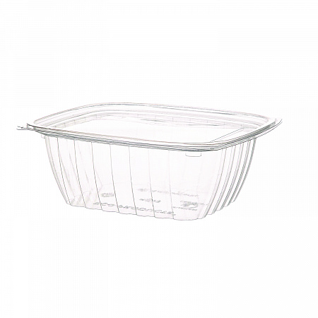 Renewable and Compostable Rectangular Deli Containers, 32 oz, 7.5 x 6.5 x 3, Clear, Plastic, 50/Pack, 4 Packs/Carton (EPRC32)