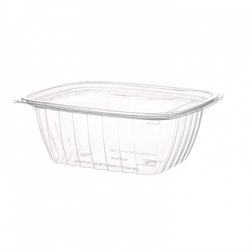 Renewable and Compostable Rectangular Deli Containers, 32 oz, 7.5 x 6.5 x 3, Clear, Plastic, 50/Pack, 4 Packs/Carton (EPRC32)