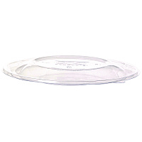 Salad Bowls with Lids, Squat, 64 oz, 9.5" Diameter x 3.2" h, Clear, Plastic, 150/Carton (EPSBS64)