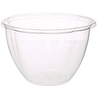 Salad Bowls, 48 oz, 6.69" Diameter x 4.38" h, Clear, Plastic, 300/Carton (EPSB48BASE)
