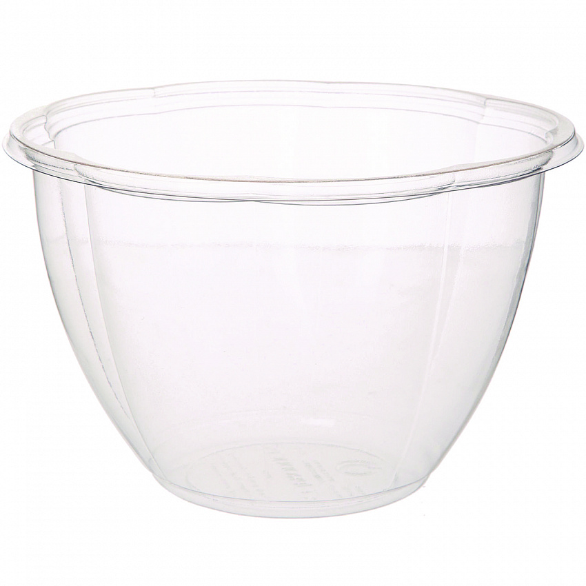 Salad Bowls, 48 oz, 6.69" Diameter x 4.38" h, Clear, Plastic, 300/Carton (EPSB48BASE)