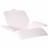 Vanguard Folia Renewable and Compostable Take-Out Container, 3 Compartments, 35 oz, 5.8 x 6.9 x 2.5, White, Sugarcane, 300/CT (EPFSC35NFA)