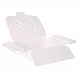 Vanguard Folia Renewable and Compostable Take-Out Container, 3 Compartments, 22 oz, 5.39 x 5.94 x 2, White, Sugarcane, 300/CT (EPFSC22NFA)