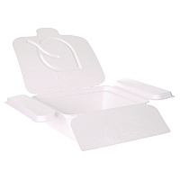 Vanguard Folia Renewable and Compostable Take-Out Container, 3 Compartments, 22 oz, 5.39 x 5.94 x 2, White, Sugarcane, 300/CT (EPFSC22NFA)