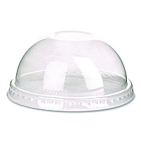 GreenStripe Cold Cup Dome Lids, With Hole, Fits 9 oz to 24 oz Cold Cups, Plastic, Clear, 100/Pack, 10 Packs/Carton (EPDLCC)