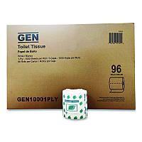 Small Roll Bath Tissue, Septic Safe, 1-Ply, White, 1,000 Sheets/Roll, 96 Rolls/Carton (10001PLY)