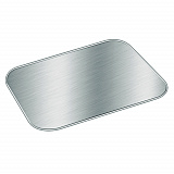 Laminated Board Lid, 5.5 x 4.5, Silver/White, Aluminum, 1,000/Carton (2059L)