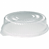 Plastic Dome Lids, Embossed, Fits 4012/4013, 12" Diameter, Clear, 25/Carton (4012DL)
