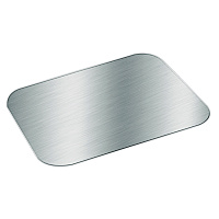 Foil Laminated Board Lid for Take Out Containers, 6.25 x 8.37, White/Silver, Paper, 500/Carton (4045L)