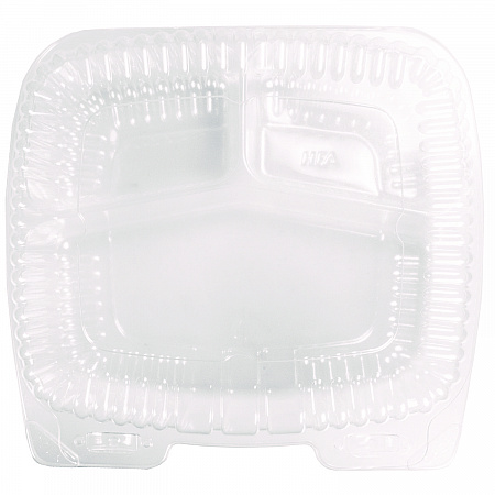 Handi-Lock Three-Compartment Food Container, 8 x 3 x 8.87, Clear, Plastic, 250/Carton (6093S250)