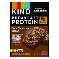 Breakfast Protein Bars, Dark Chocolate Cocoa, 1.76 oz Two-Bar Packs, 6/Box (PHW41936)