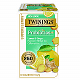 Probiotics Lemon and Ginger Herbal Tea Bags, 0.05 oz, 18/Box (TNA95223)