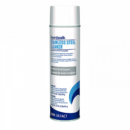 Stainless Steel Cleaner and Polish, Water-in-Oil Based, 16 oz Aerosol Spray (347AEA)