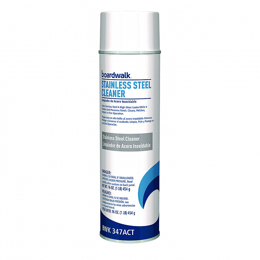 Stainless Steel Cleaner and Polish, Water-in-Oil Based, 16 oz Aerosol Spray (347AEA)