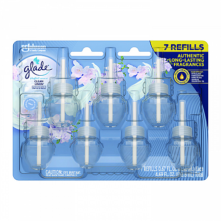 Plugins Scented Oil Refill, Clean Linen, 0.67, 7/Pack (350781)