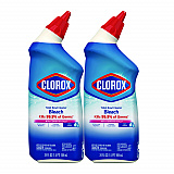 Disinfecting Toilet Bowl Cleaner with Bleach, Rain Clean Scent, 24 oz Bottle, 2/Pack (30924)