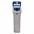 Slim Jim Recycling Station Kit, 1-Stream Mixed Recycling, 23 gal, Plastic, Gray/Blue (2185055)