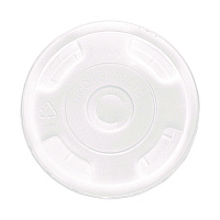 BlueStripe Recycled Content Cold Cup Flat Lids, Fits 9 oz to 24 oz Cold Cups, Plastic, Clear, 100/Pack, 10 Packs/Carton (EPCRFL)