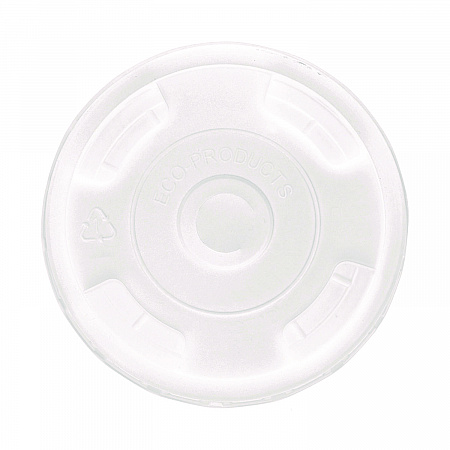 BlueStripe Recycled Content Cold Cup Flat Lids, Fits 9 oz to 24 oz Cold Cups, Plastic, Clear, 100/Pack, 10 Packs/Carton (EPCRFL)