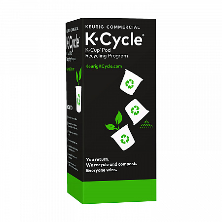 K-Cycle Cardboard Indoor Recycling Bin, Large, Cardboard, Black/Green/White, 5/Pack (5000350631)