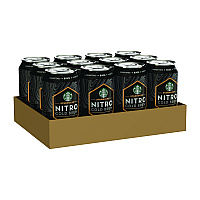Nitro Cold Brew Coffee, Black Unsweetened, 9.6 oz Can, 12/Carton (PEP19286)