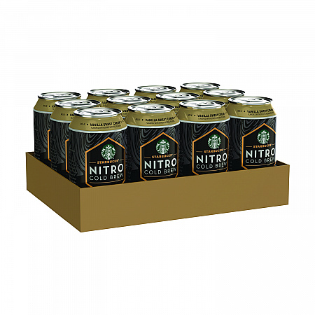 Nitro Cold Brew Coffee, Vanilla Sweet Cream, 9.6 oz Can, 12/Carton (PEP19290)