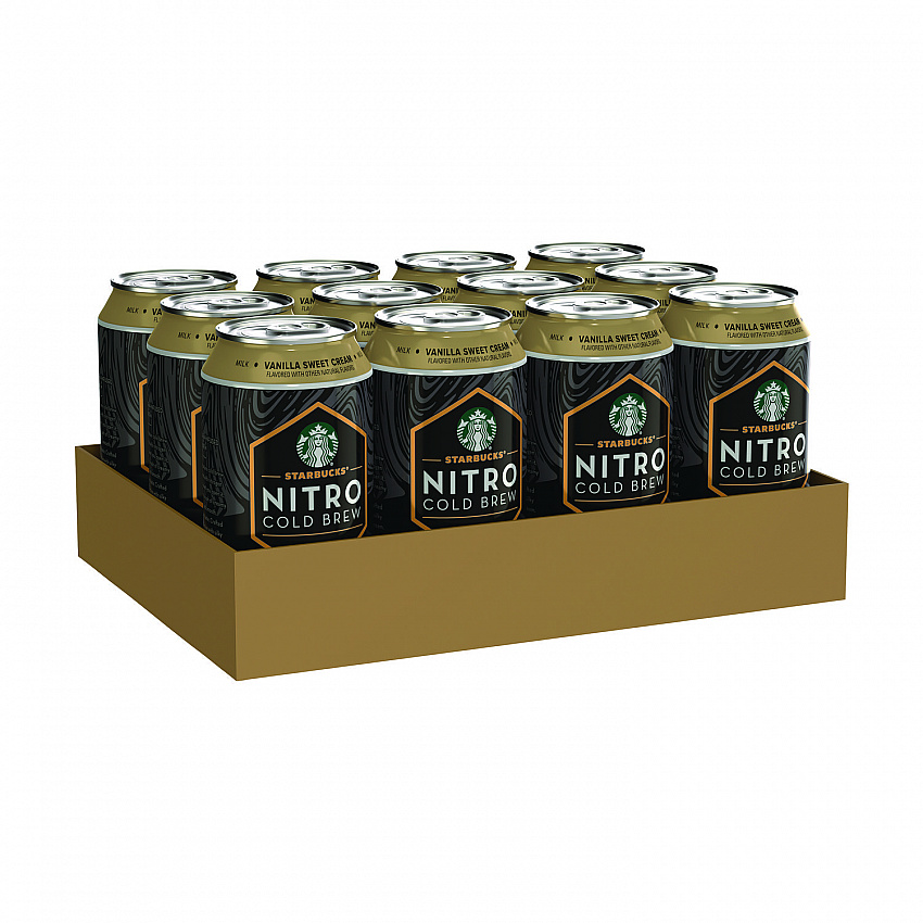 Nitro Cold Brew Coffee, Vanilla Sweet Cream, 9.6 oz Can, 12/Carton (PEP19290)