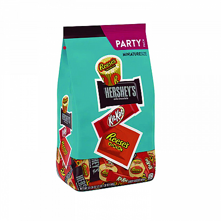 Party Pack Miniatures Milk Chocolate Variety, Assorted, 33.38 oz Bag (20243)
