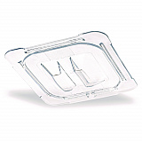 StorPlus Polycarbonate Handled Universal Lid, 6.31 x 6.88 x 0.88, Clear, Plastic (10310U07)