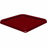 Squares Food Storage Container Lid, 9 x 9 x 0.63, Red, Plastic (1197105)