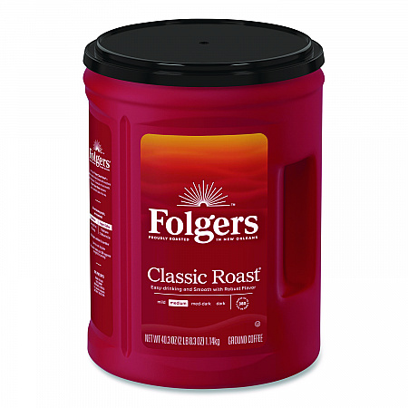Classic Roast Ground Coffee, 40.3 oz Canister, 6/Carton (30419)