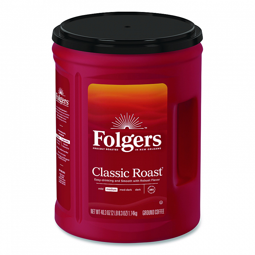 Classic Roast Ground Coffee, 40.3 oz Canister, 6/Carton (30419)