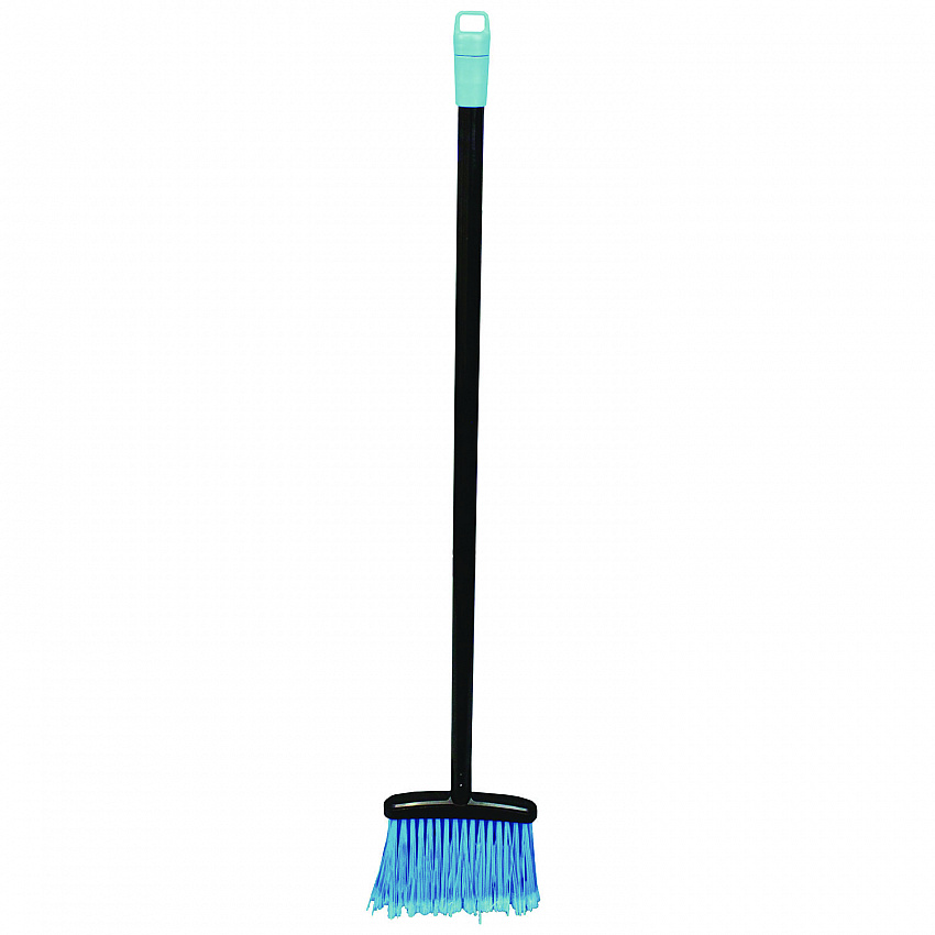 Lobby Dust Pan Broom, 36.86" Length, Black/Blue, 12/Carton (T001501)