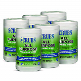 All Purpose Cleaning Wipes, 9 x 12, Citrus Scent, White, 80 Wipes/Canister, 6 Canisters/Carton (96580)