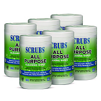All Purpose Cleaning Wipes, 9 x 12, Citrus Scent, White, 80 Wipes/Canister, 6 Canisters/Carton (96580)